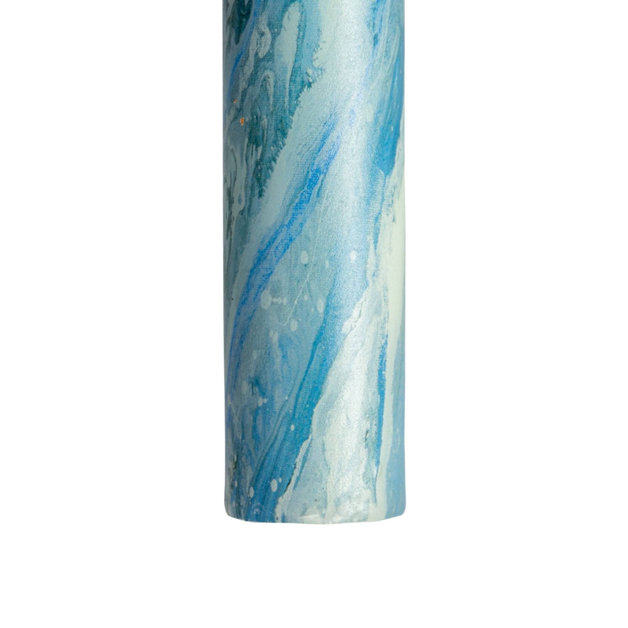 Hello Honey® 10" Blue Marbled Unscented Taper Candles, 2ct.